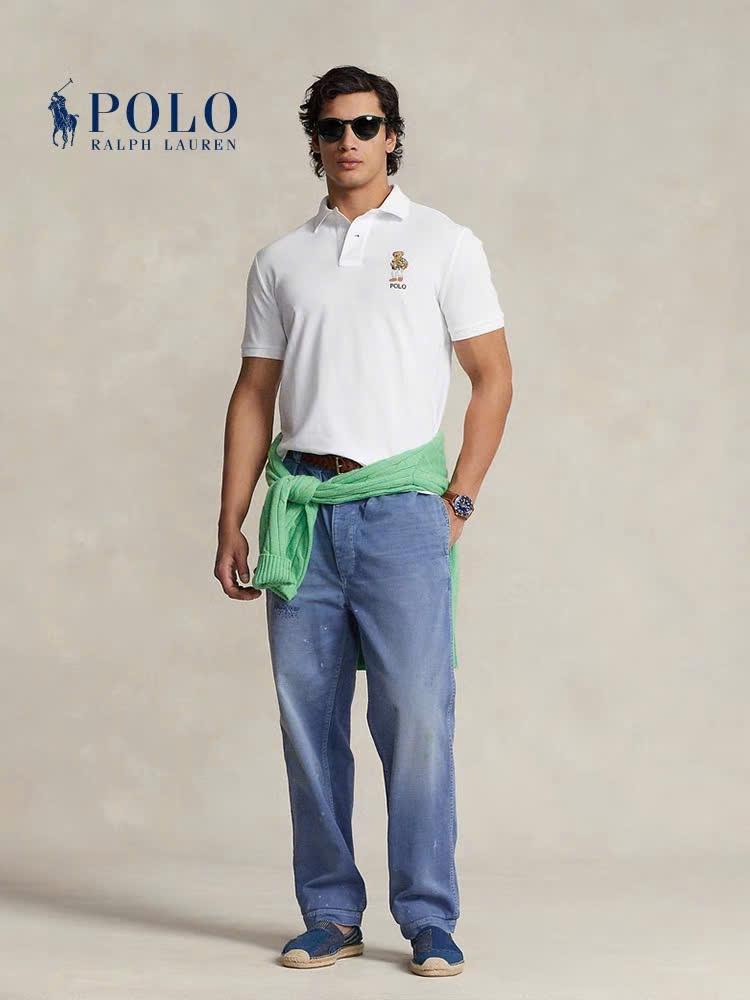 Polo nam cổ đức thêu hoạ tiết BEAR