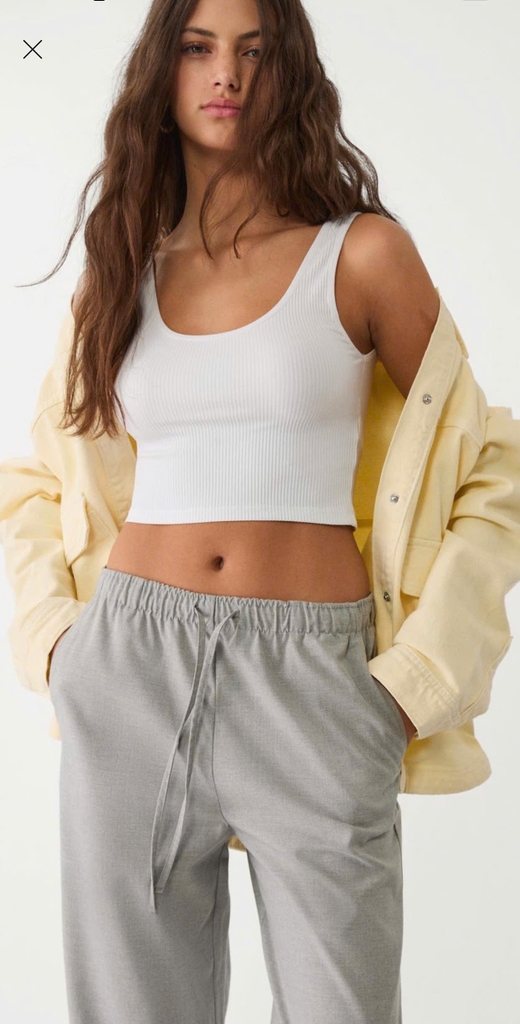 Quần suông Stradivarius 2 màu cạp chun