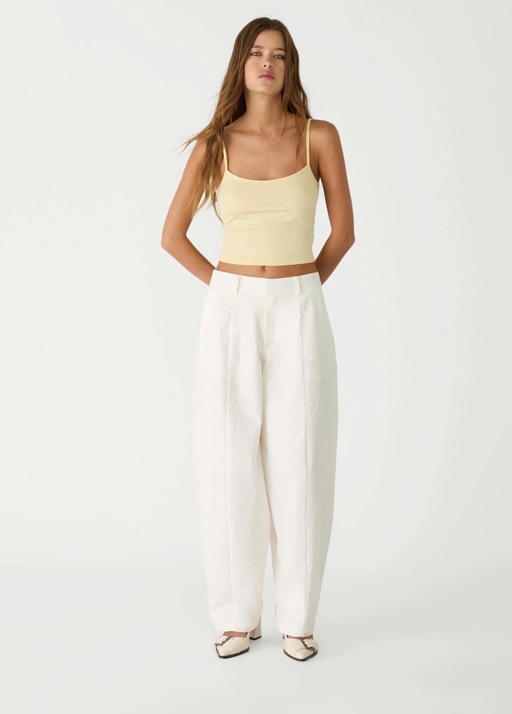 Quần suông khaki trắng Strean