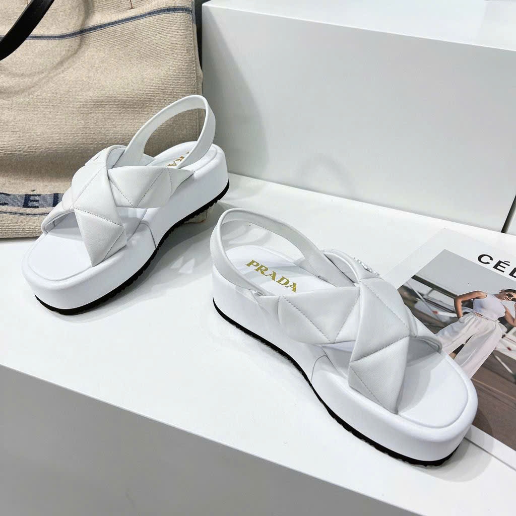 Sandal PRADA quai chéo 2 màu
