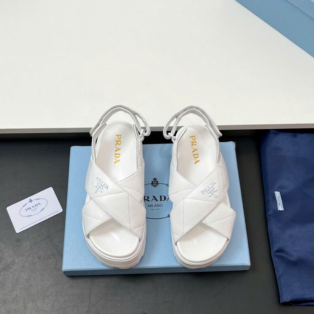 Sandal PRADA quai chéo 2 màu