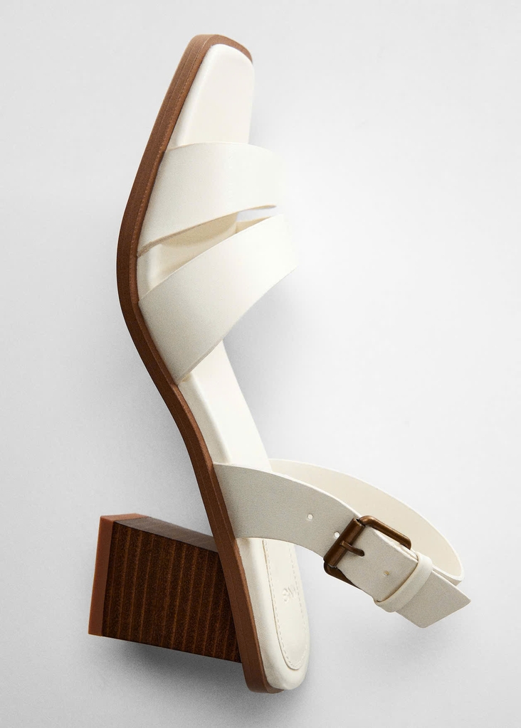 Sandal MNG gót vuông