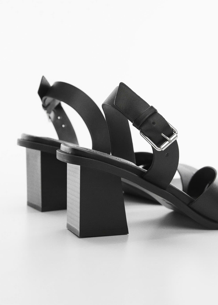 Sandal MNG gót vuông