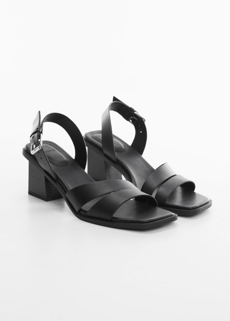 Sandal MNG gót vuông