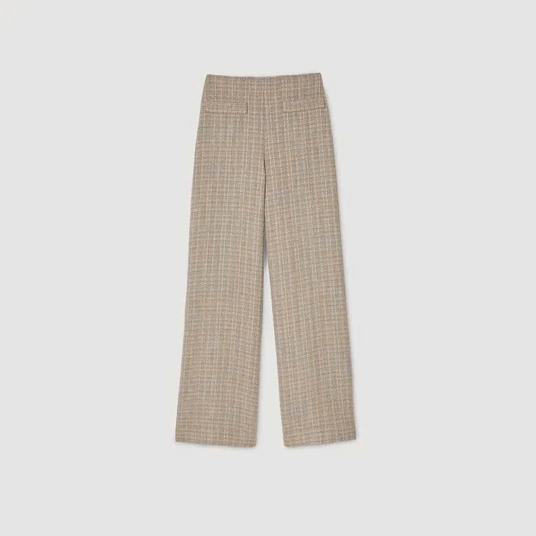 Quần Sandro tweed vàng bling suông (3pcs tách set)