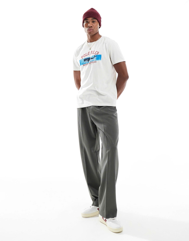 Tshirt Polo RL 100% cotton hoạ tiết