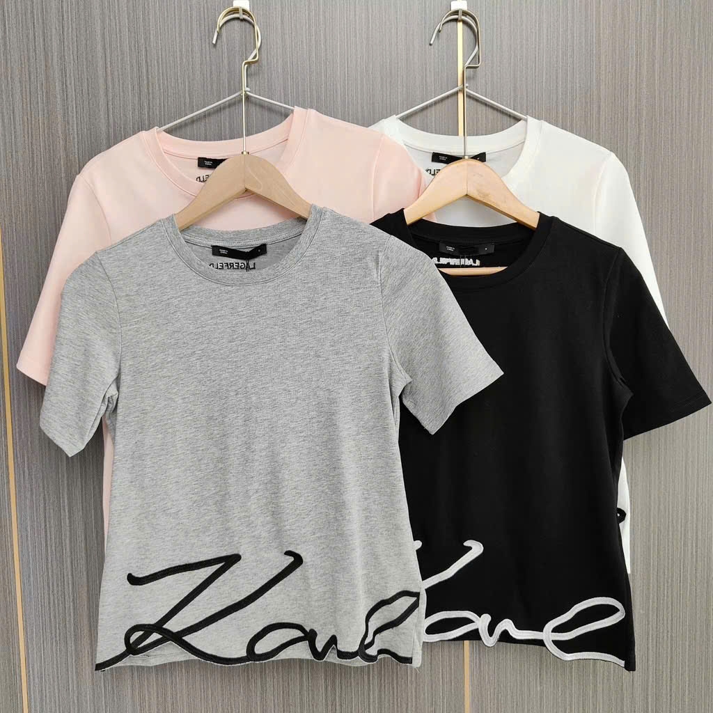 Top thun Karl hoạ tiết hoa chân 4 màu