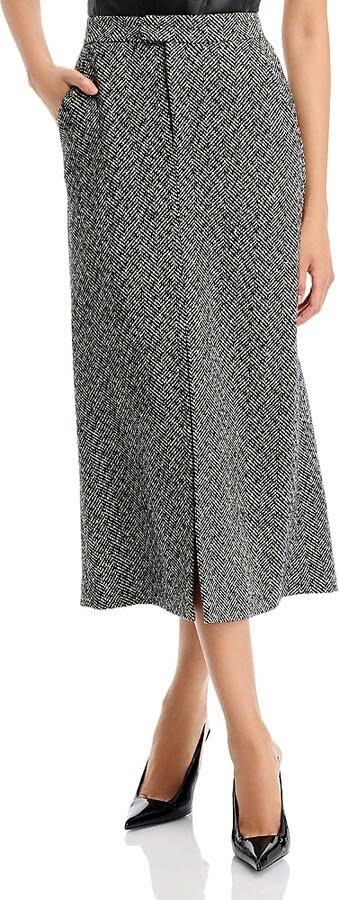 Chân váy Self-Portrait dạ xương cá bút chì 2pcs