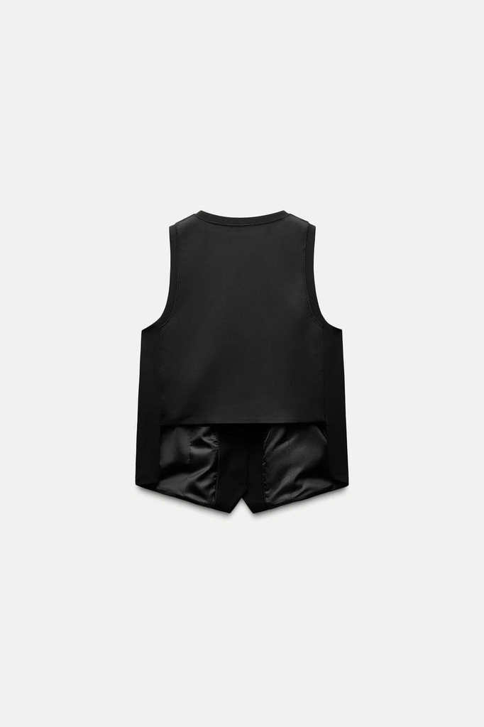 Gilett Zara đen vạt lệch dư xịn