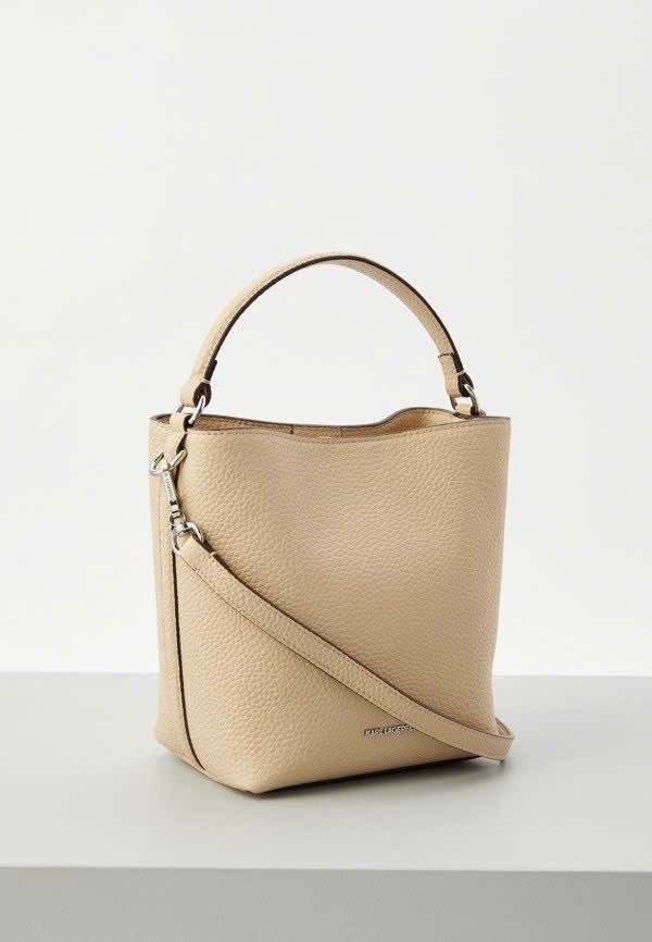 Túi Karl Largerfeld ikon pebble bucket bag in leather