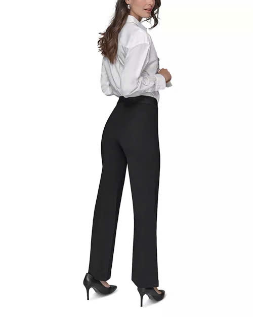 Quần Karl-Largerfeld đen xẻ trước cạp cao