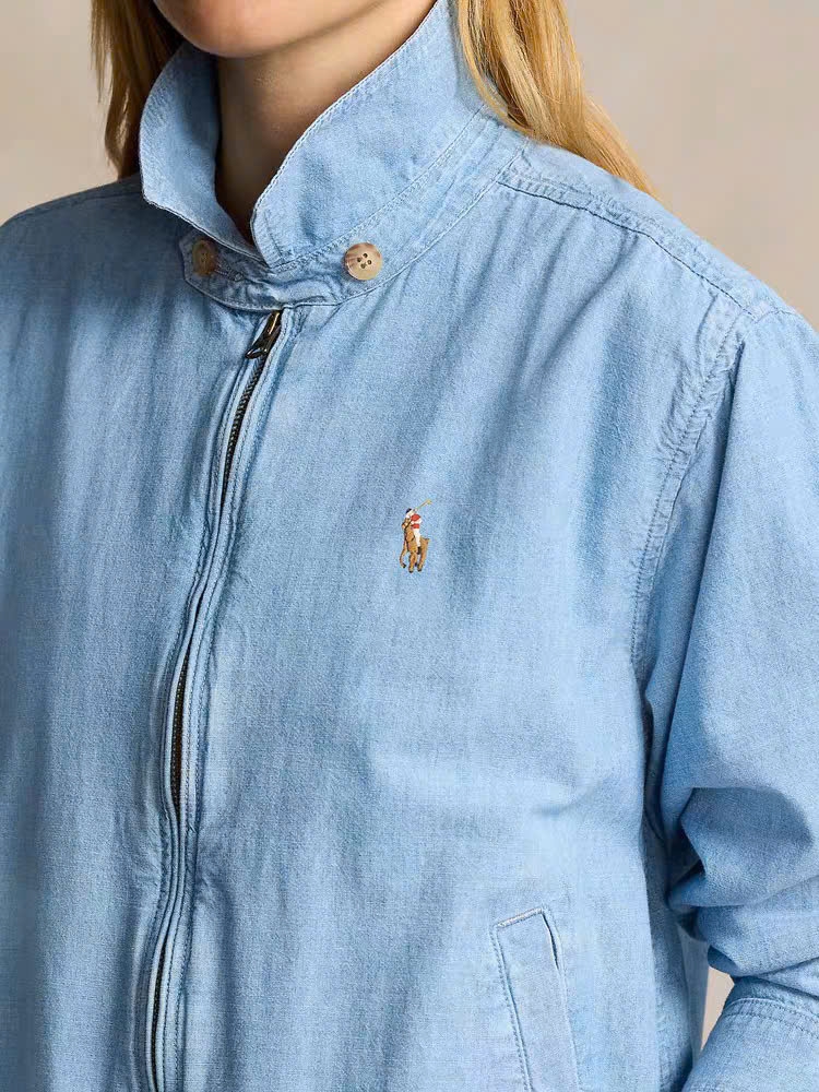 Jacket Polo Ralph Lauren denim cổ trụ
