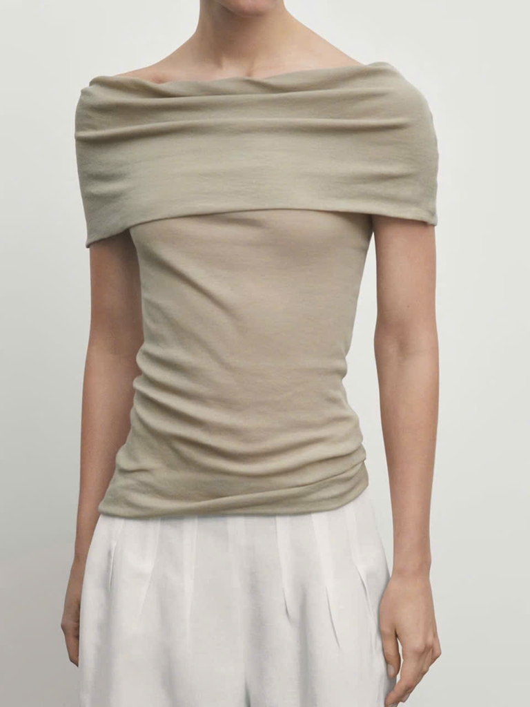 Áo thun trễ vai Massimo Dutti
