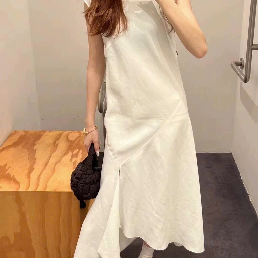 Váy COS linen khaki