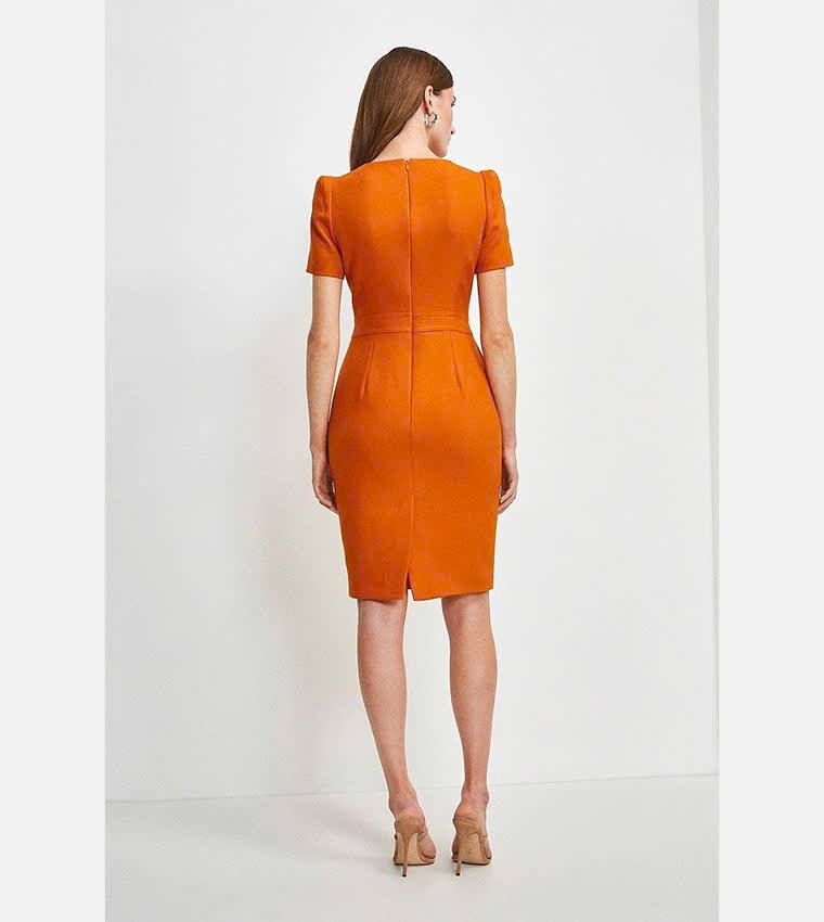 Váy Karen Millen màu cam dáng bút chì