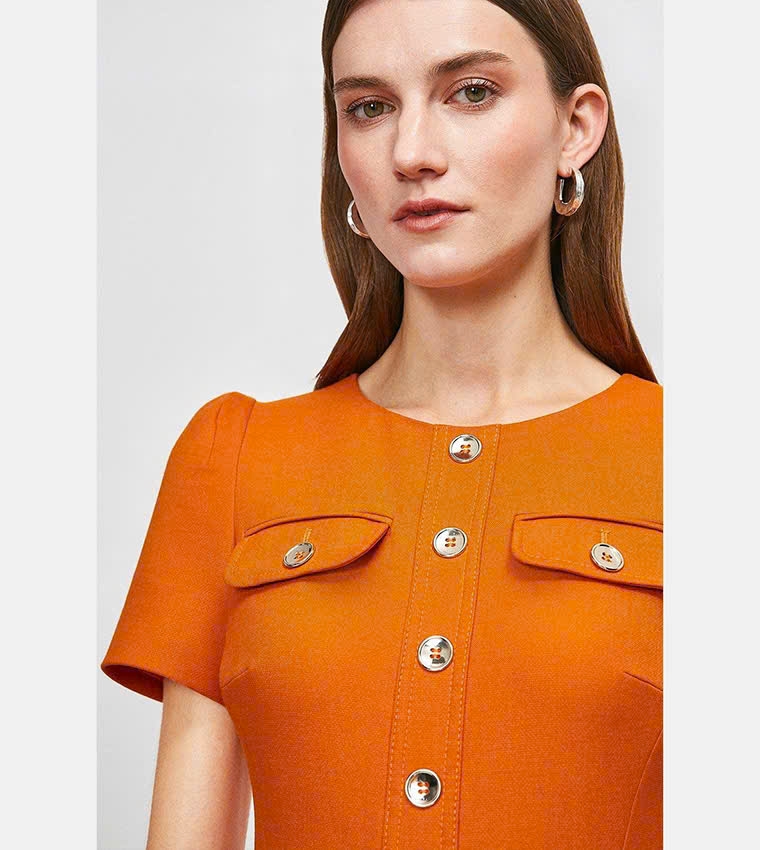 Váy Karen Millen màu cam dáng bút chì