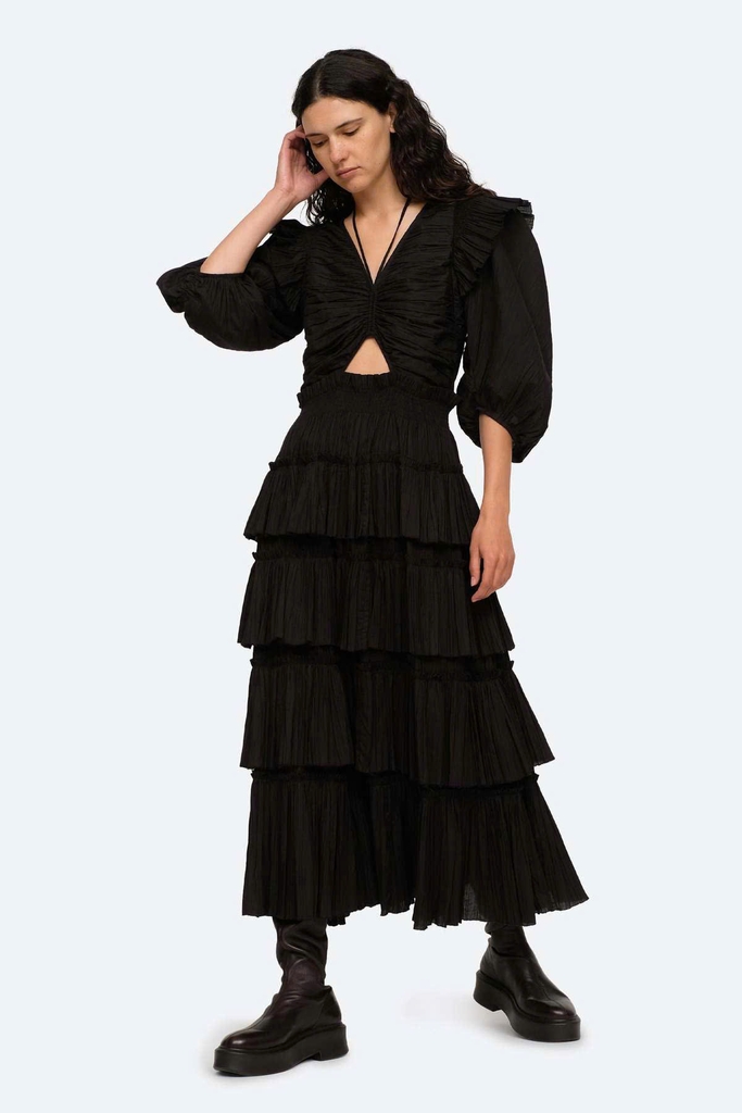 Váy maxi ISSABEL xếp tầng