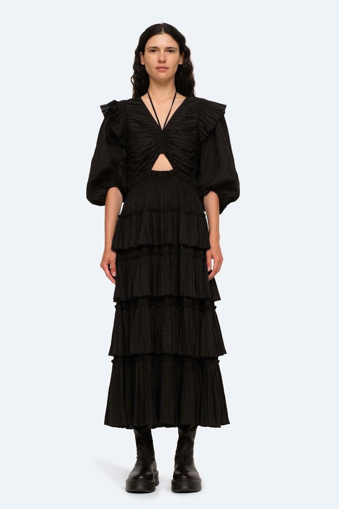Váy maxi ISSABEL xếp tầng