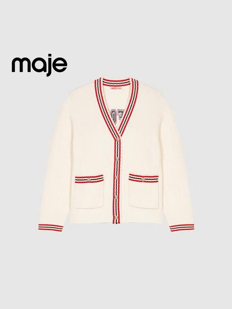 Áo cardigan len dài Hot Wheels™ x Maje