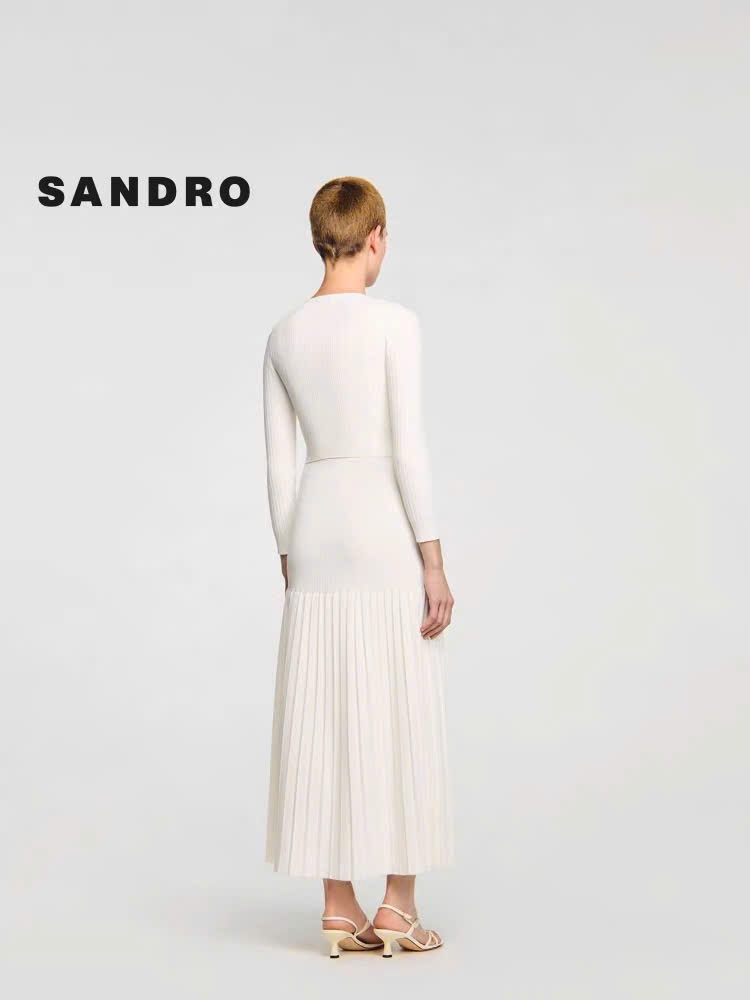 Áo cardigan đan sườn cắt ngắn