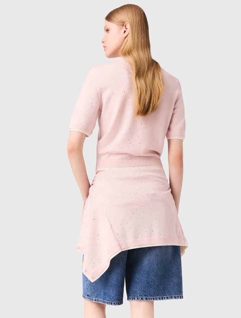 Áo len ngắn tay len wool