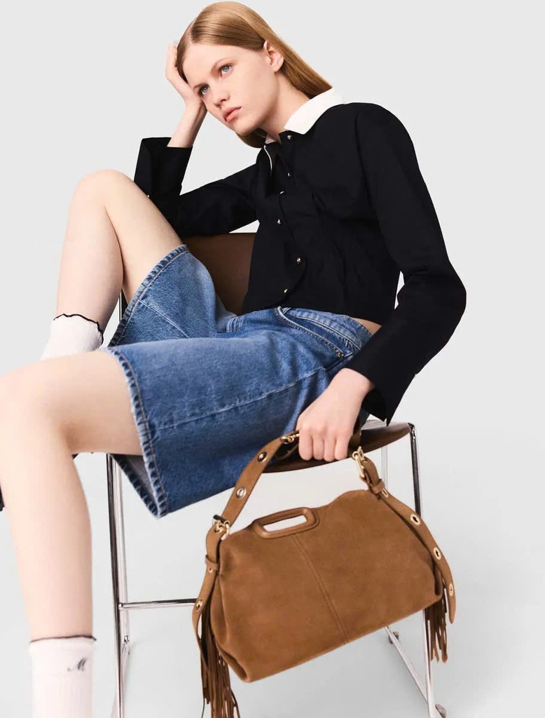 Áo sơ mi poplin chiết eo