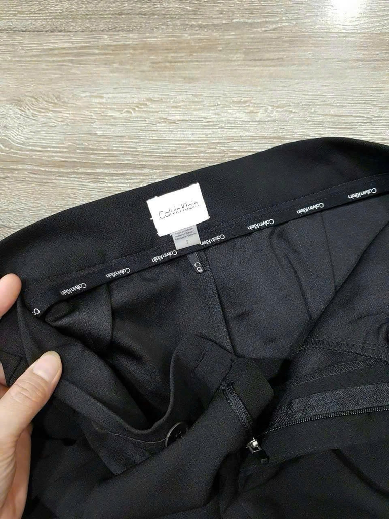 Set gile CK áo gile + chân váy midi dư xịn kèm belt da