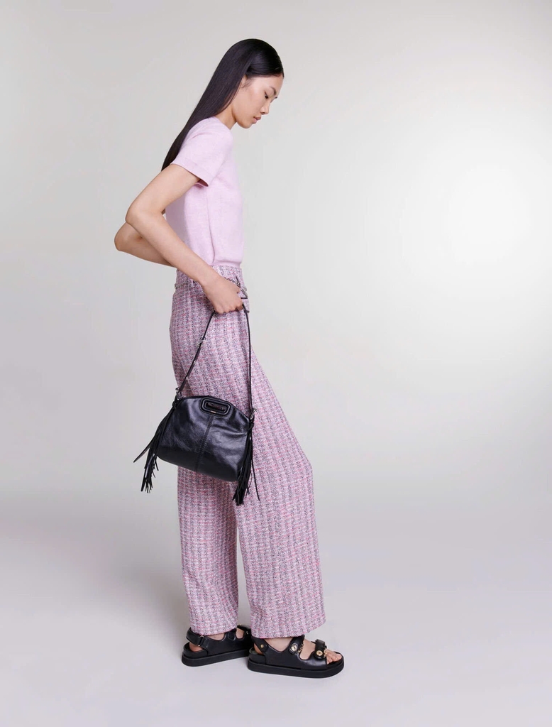 Quần dạ tím MAJE quai xích (3pcs)
