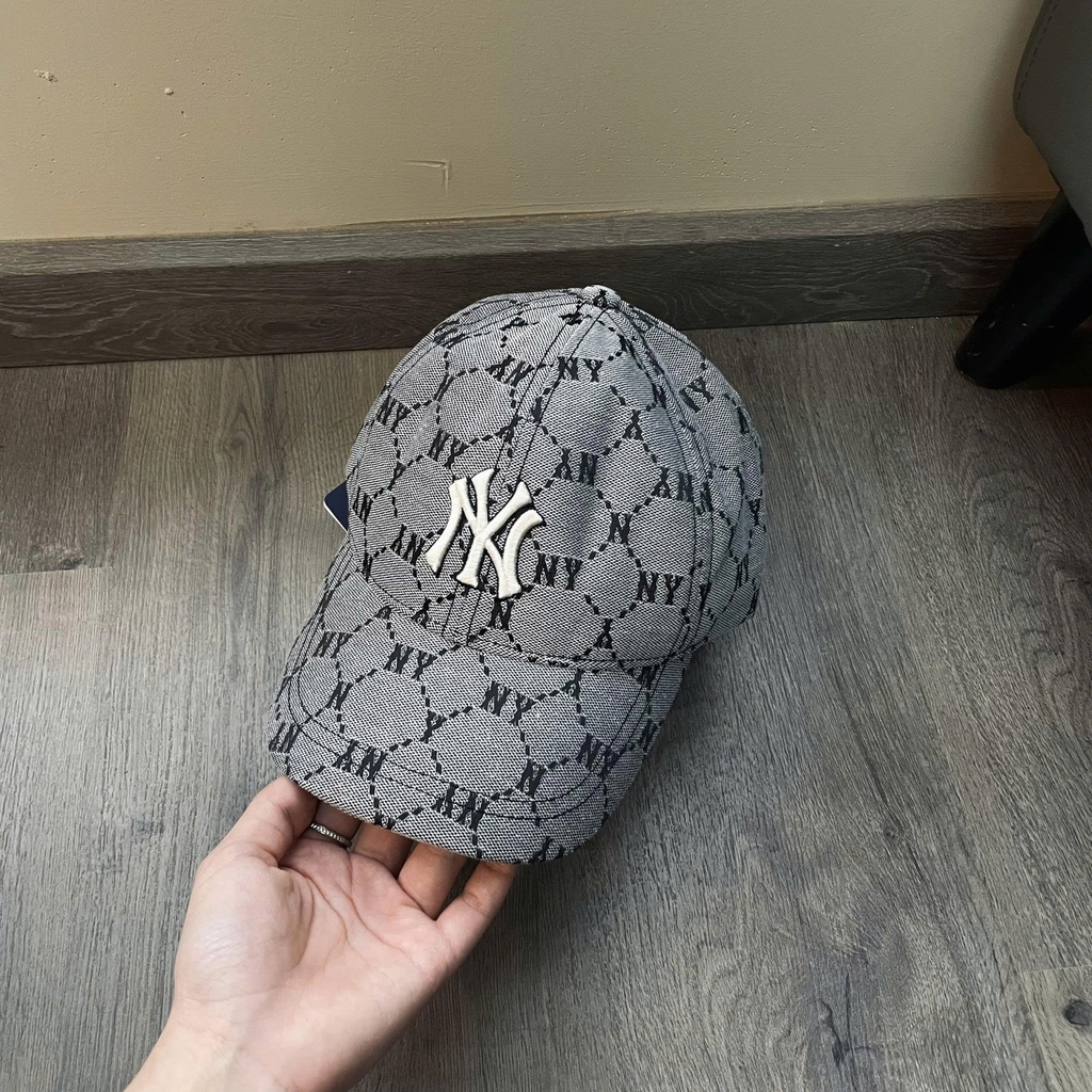 Mũ lưỡi chai MLB chất jean thô thêu logo 3 màu
