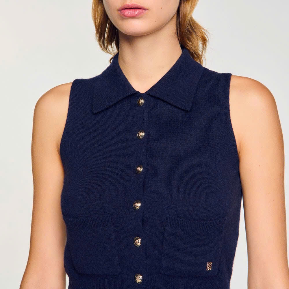 Áo khoác cardigan len và cashmere