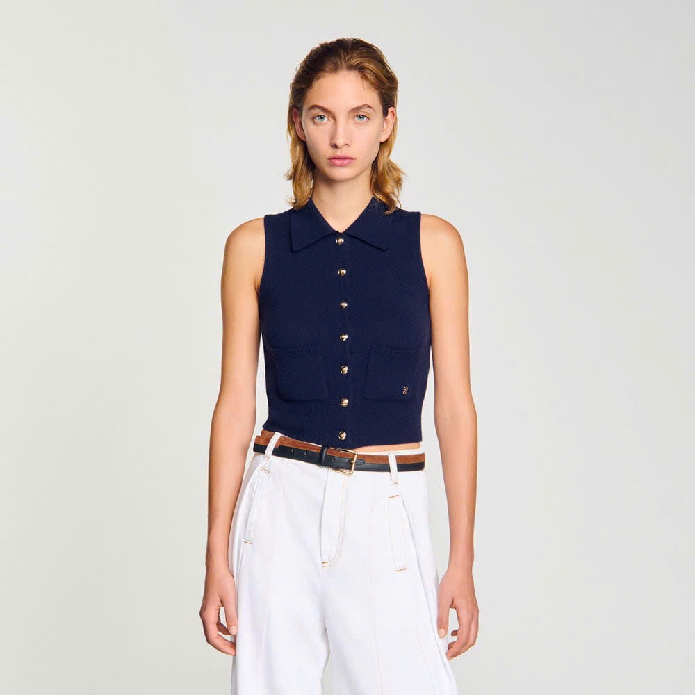 Áo khoác cardigan len và cashmere
