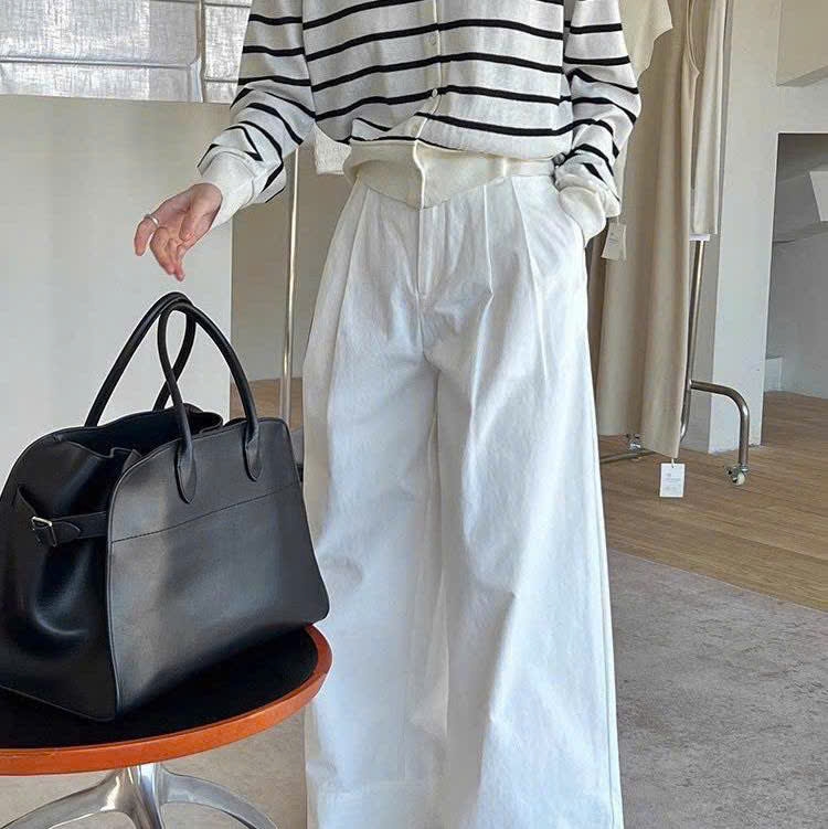 Quần denim suông Massimo Dutti