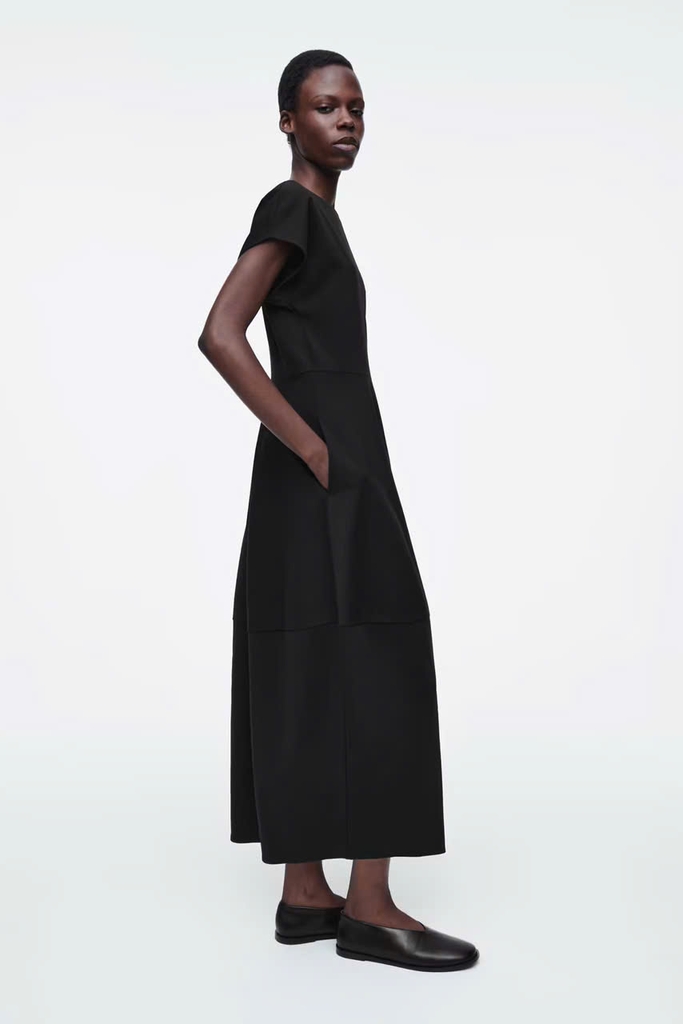 Váy midi chất liệu cotton họa tiết