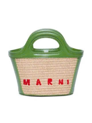 Túi cói Marni cải da