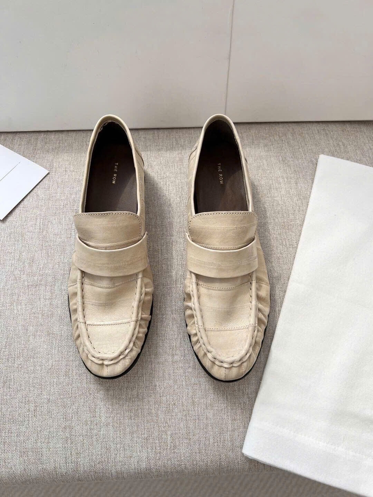 Giày THE ROW  loafer da cá sấu