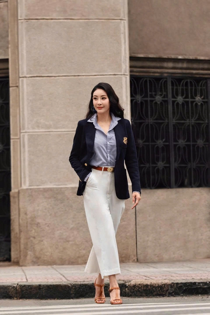 Blazer Polo 100% cotton 1 khuy huy hiệu PRL 2 màu