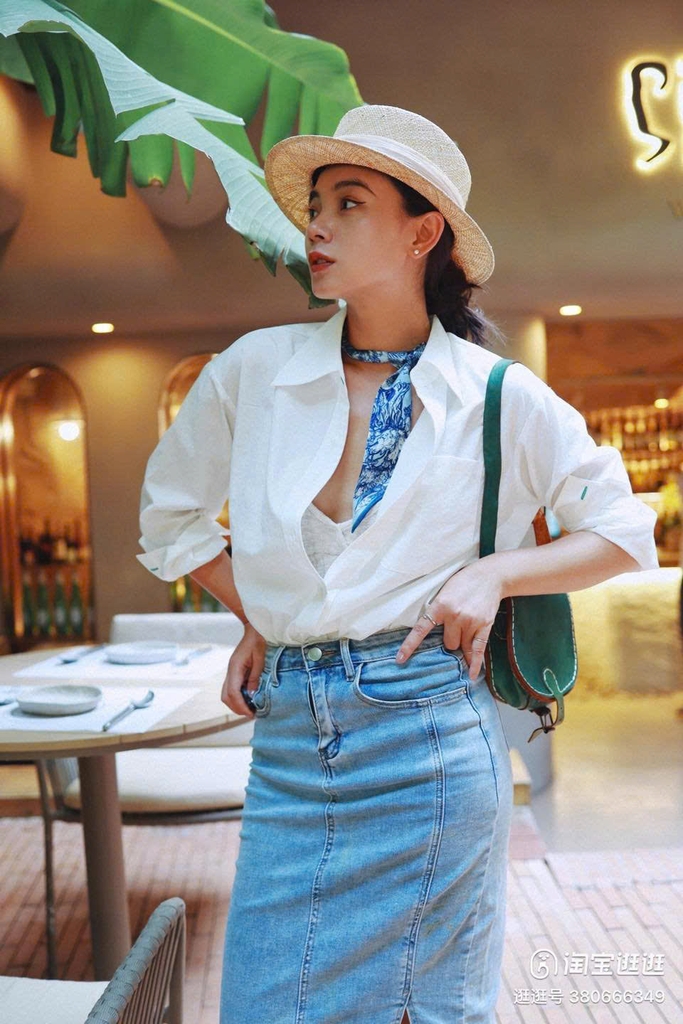 Sơ mi trắng dáng loose Ba&Sh dư xịn