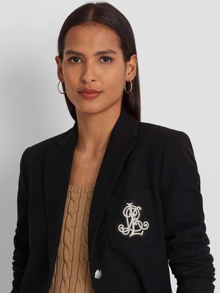 Blazer Polo Double-Knit Jacquard - 2 khuy logo PRL 3 màu