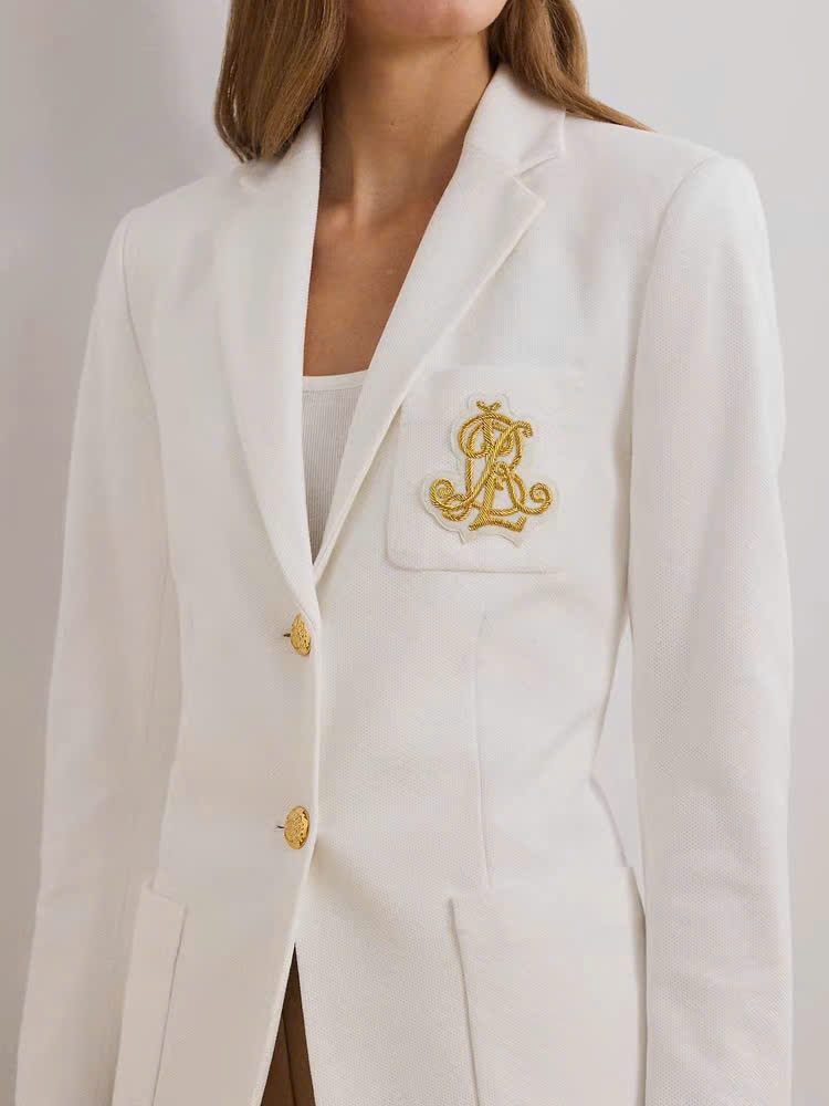 Blazer Polo Double-Knit Jacquard - 2 khuy logo PRL 3 màu