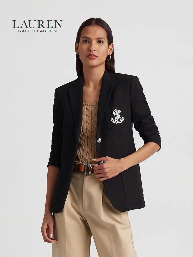 Blazer Polo Double-Knit Jacquard - 2 khuy logo PRL 3 màu