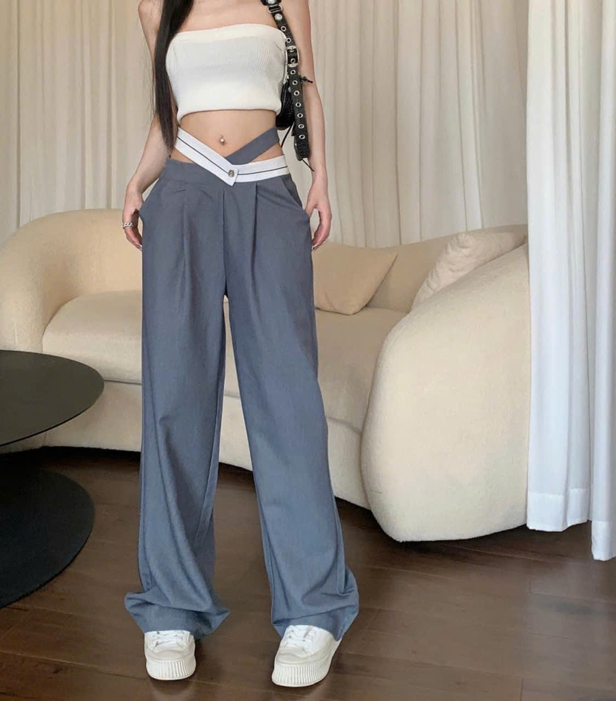 Quần suông Alexander Wang cạp chéo