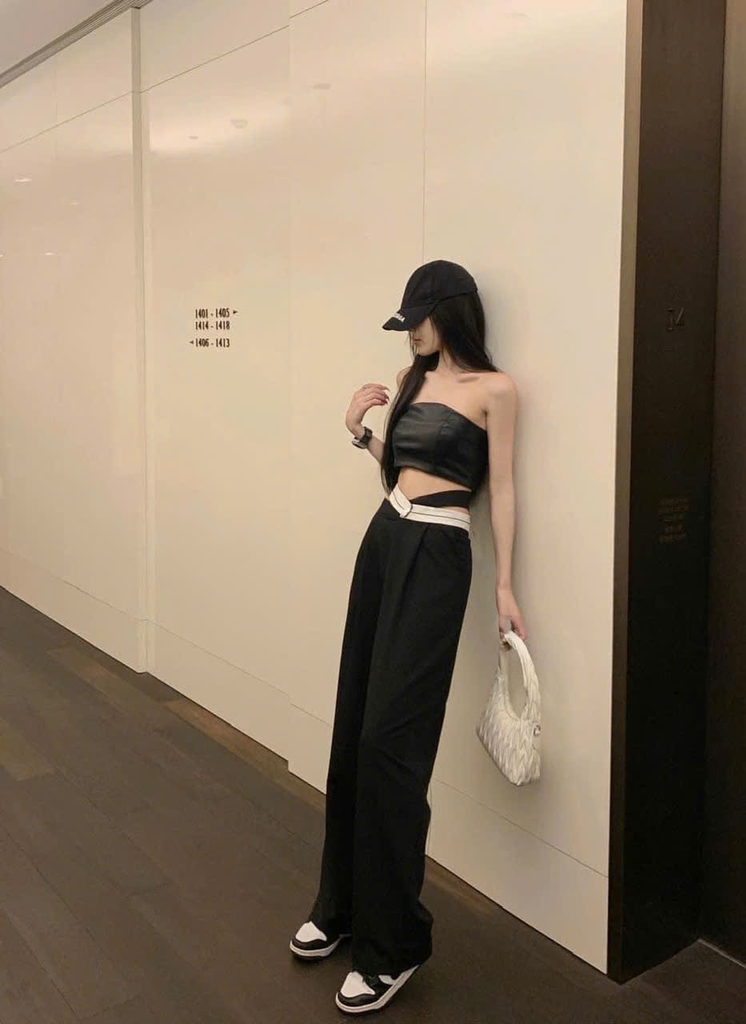 Quần suông Alexander Wang cạp chéo