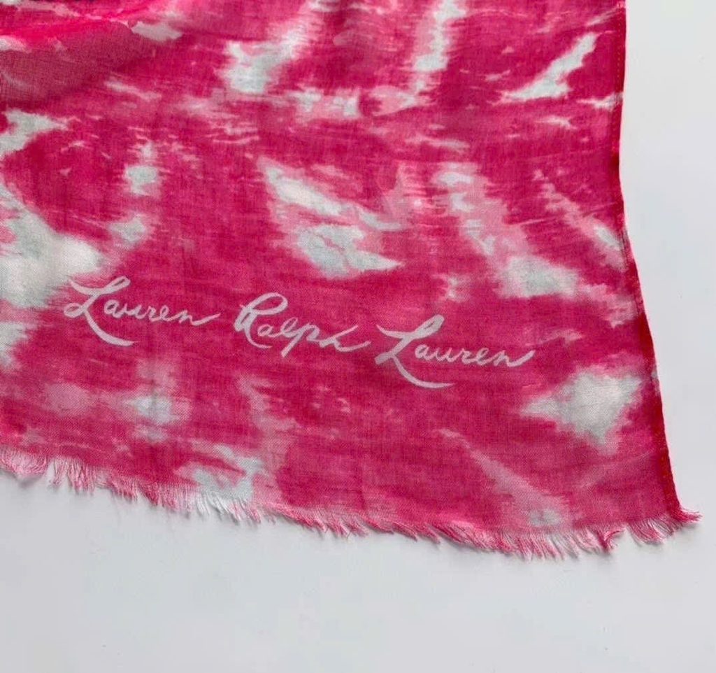 Khăn Rauph Lauren lụa đũi loang