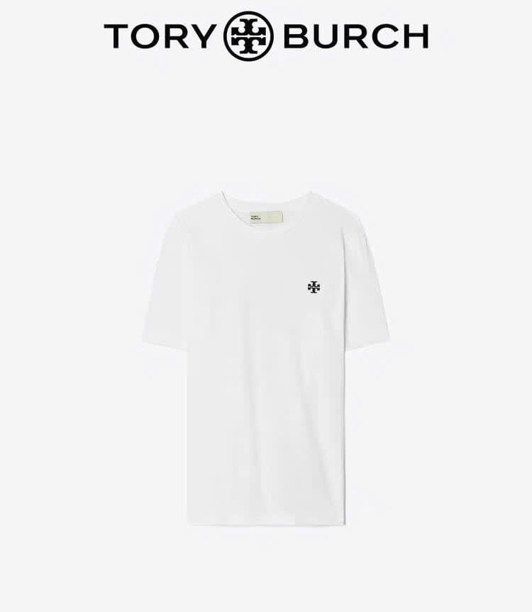 Tshirt Tory Burch cổ tròn logo thêu