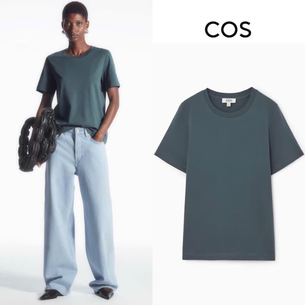 T-shirt COS trắng trơn dáng suông