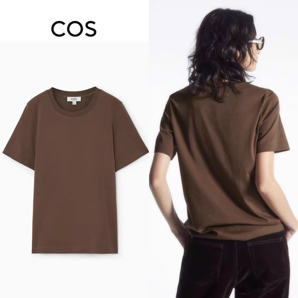 T-shirt COS trắng trơn dáng suông