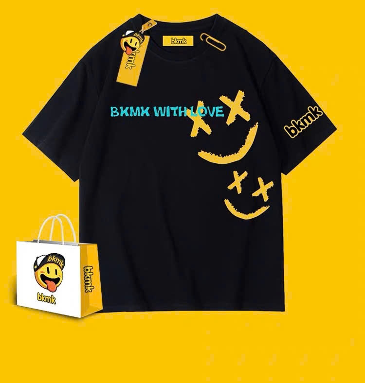 T shirt drew house chư in BKMK WITH LOVE