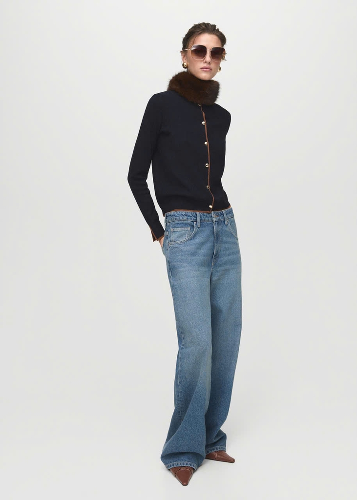 Áo khoác cardigan hở cổ tay