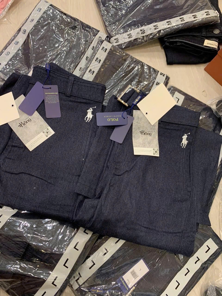 Quần denim Polo màu chàm dáng suông