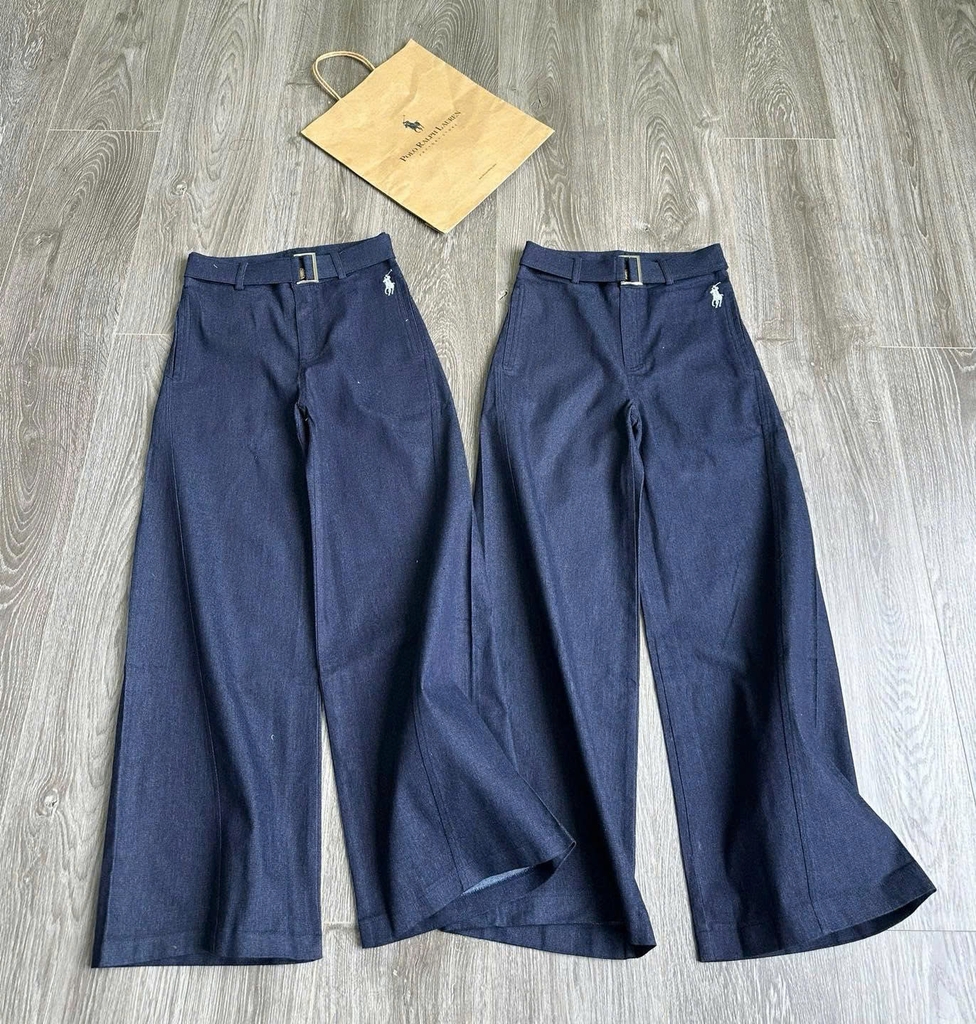 Quần denim Polo màu chàm dáng suông